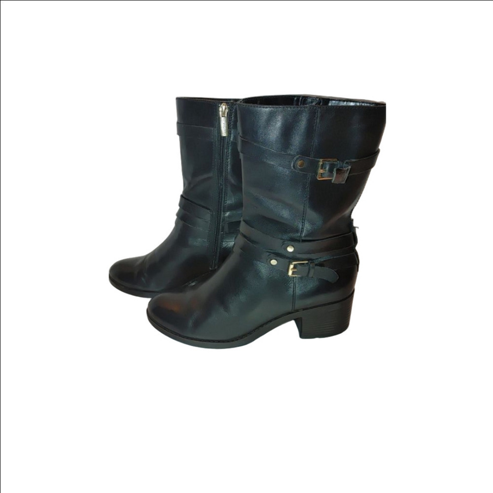 Bandolino Ursal Mid Shaft Leather Boots Size 7M